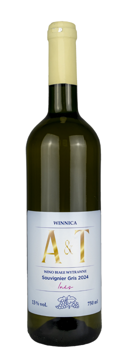 Butelka wina białego